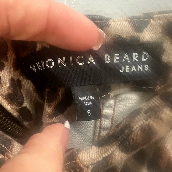 Strapless Veronica Beard animal print strapless with buttons - Picture 2 of 4